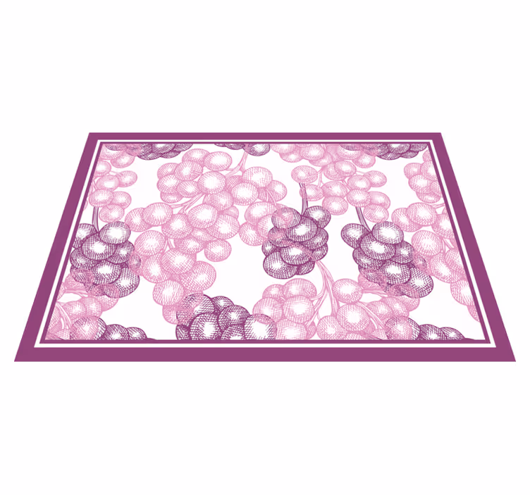 Purple grapes design floral rug - TenStickers
