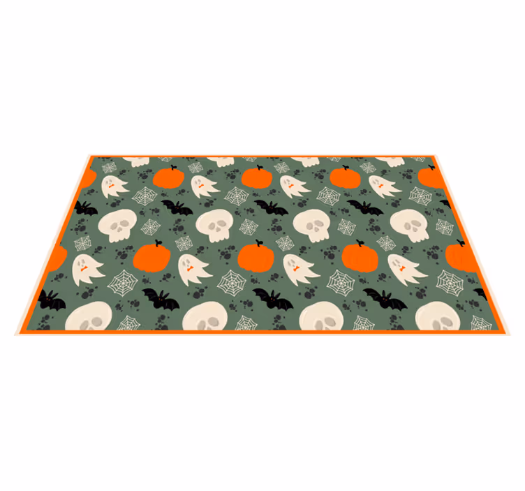 Spooky Pumpkin Pattern halloween rugs - TenStickers