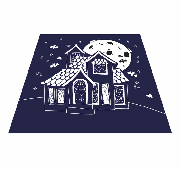 Spooky Mansion Setting halloween rugs - TenStickers