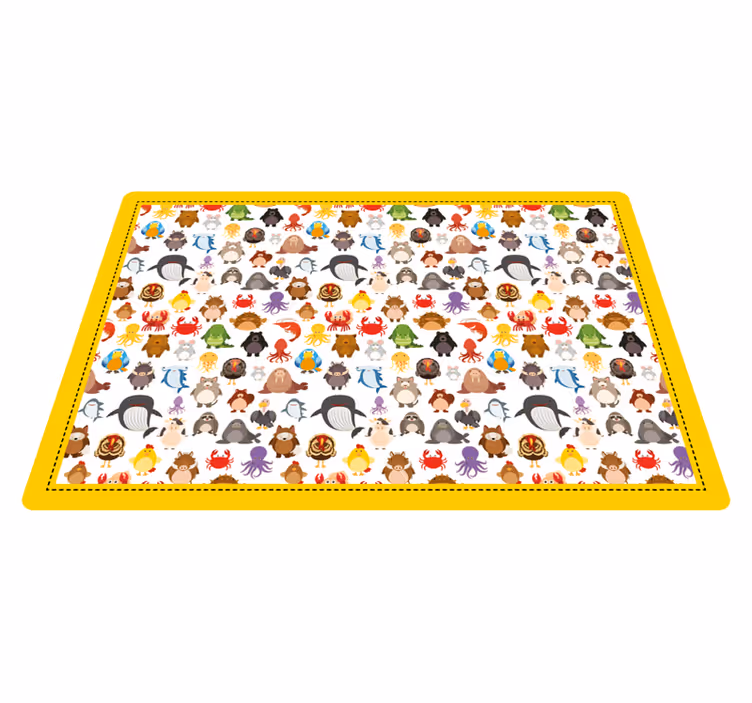 Adorable Animal Figures animal mat - TenStickers