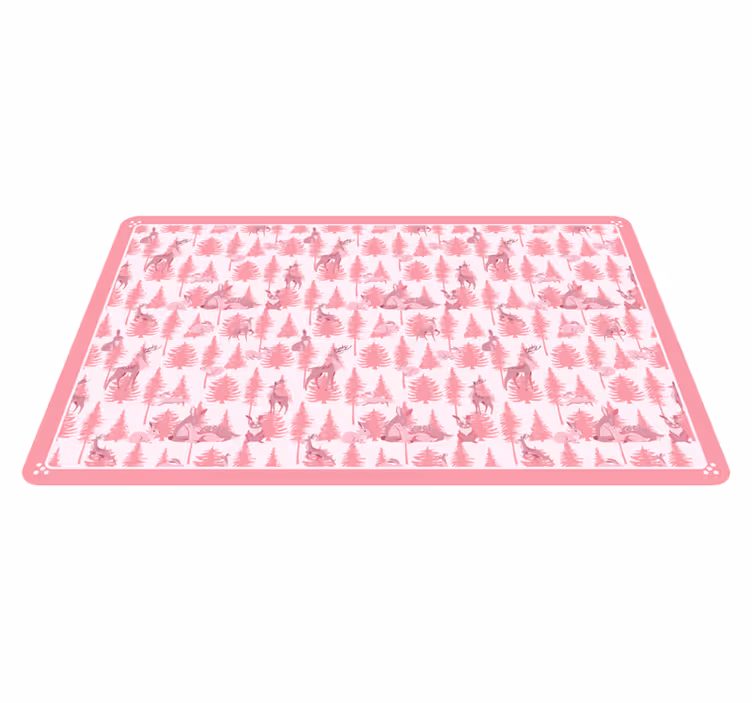 Playful Woodland Scene nursery rug - TenStickers
