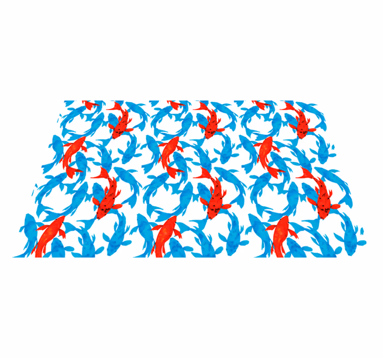 Colorful Koi Fish bathroom mat - TenStickers