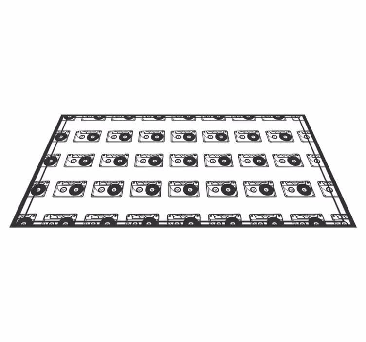 Retro Audio Theme kids rug - TenStickers