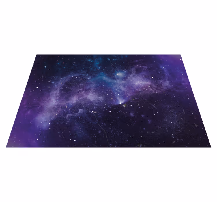 Cosmic Galaxy Scene star rug - TenStickers
