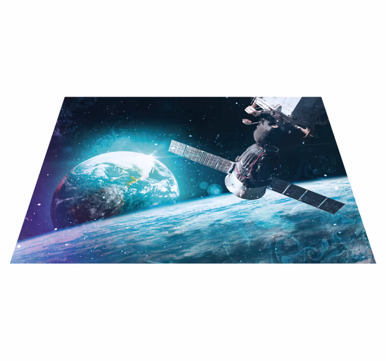 Galactic journey exploration star rug - TenStickers