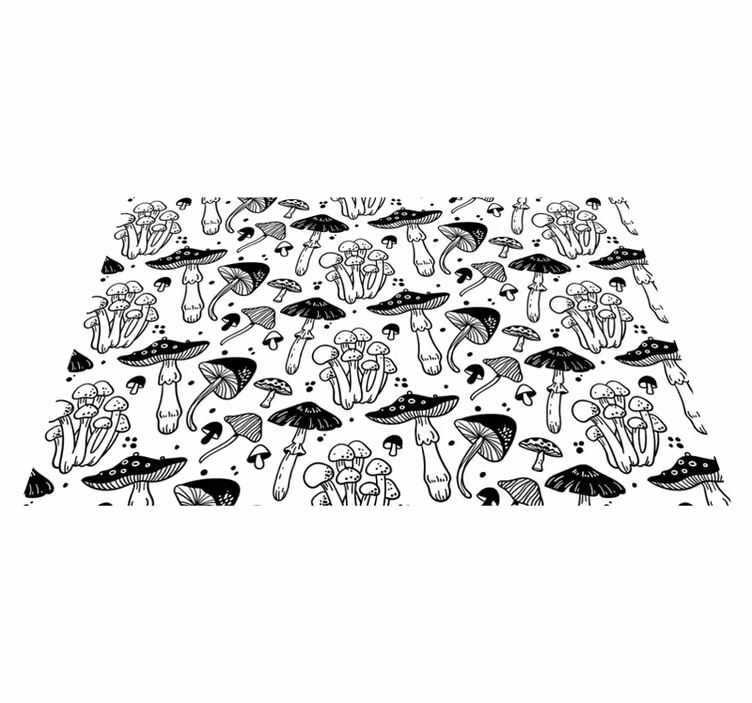 Mushroom Motif nature rug - TenStickers