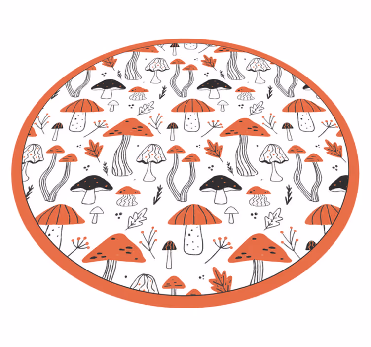 Nature rug mushroom fantasy world - TenStickers