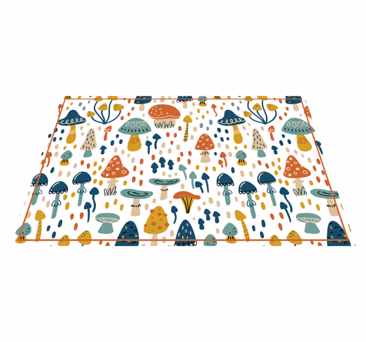 Colorful Mushroom Theme kids carpet - TenStickers