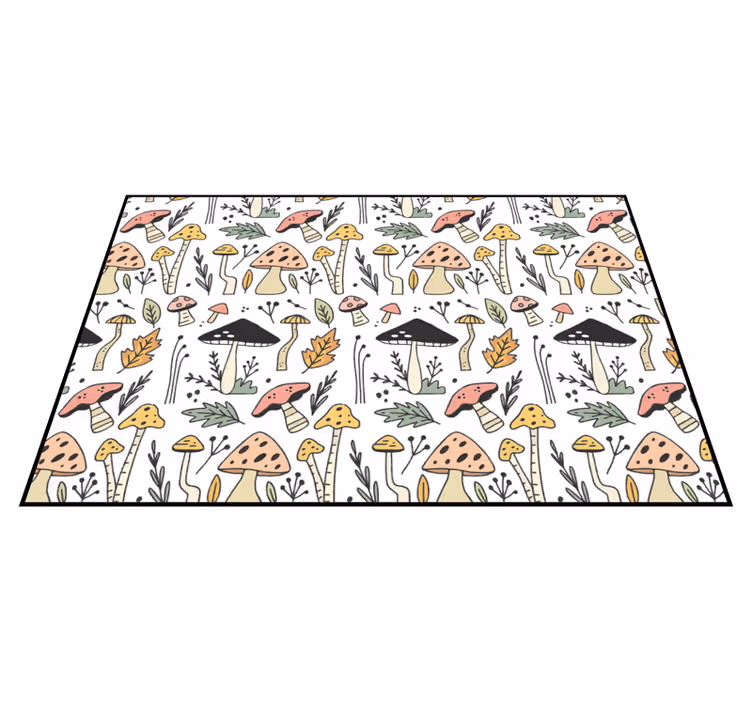 Enchanting mushrooms nature rug - TenStickers