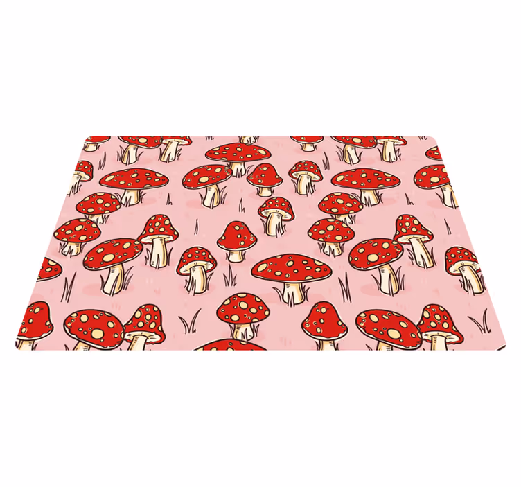 Whimsical Mushroom Pattern nature rug - TenStickers