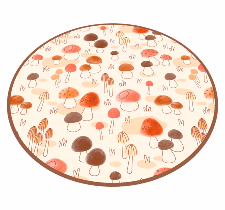 Mushroom Concept nature rug - TenStickers