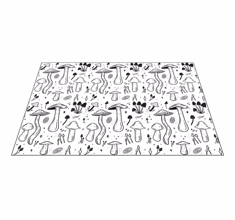 Mushroom Whimsy nature rug - TenStickers