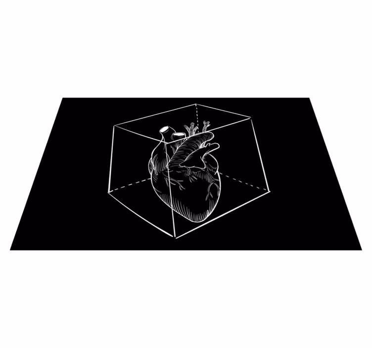 Heart Illustration modern rug - TenStickers