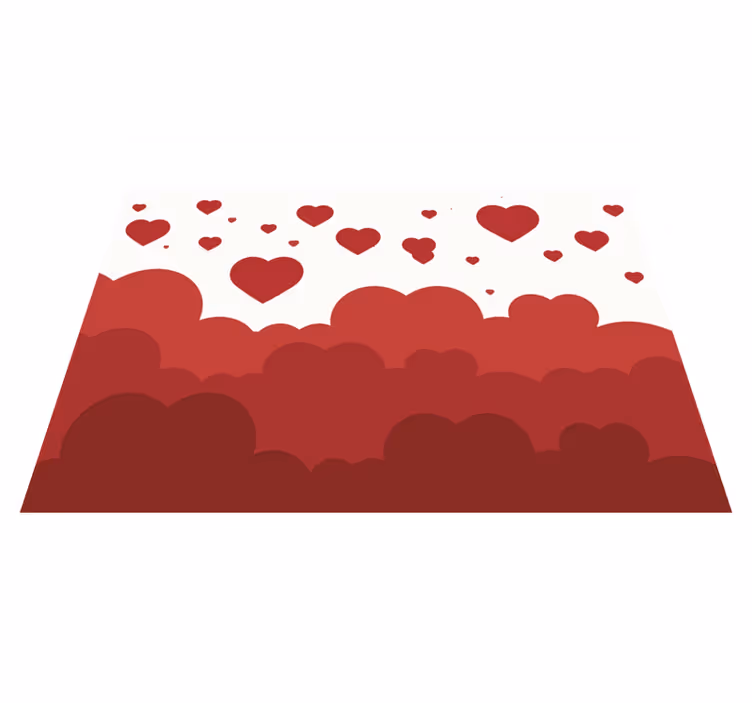 Hearts pattern bedroom carpet - TenStickers