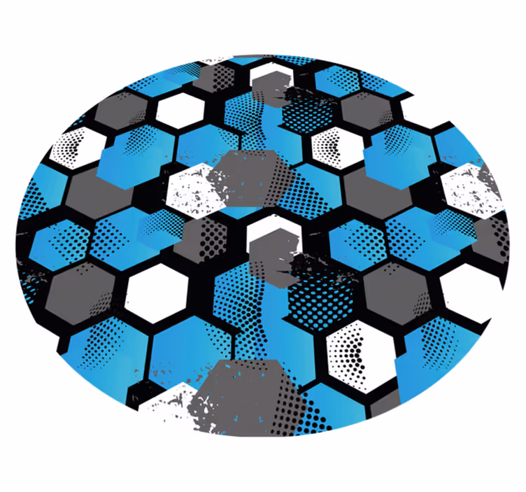 HEXAGONAL PATTERN BOOST geometric rug - TenStickers