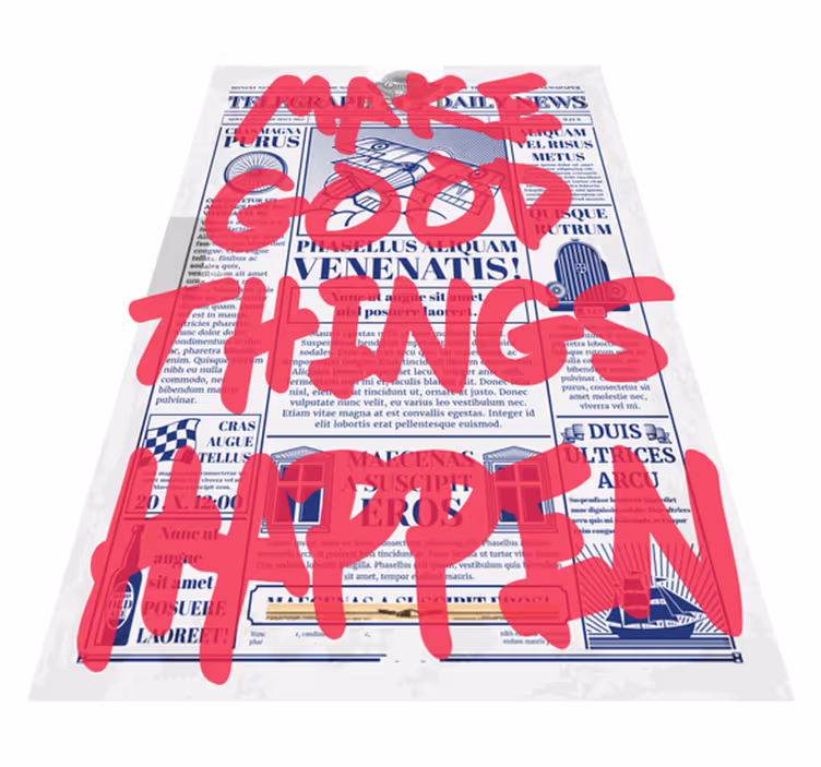 Make Good Things quote rug - TenStickers