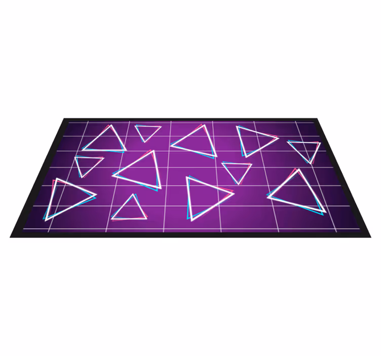 Vibrant Triangle Pattern geometric rug - TenStickers