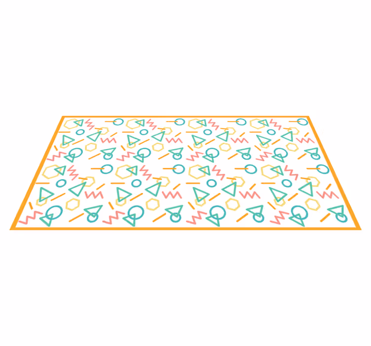Colorful Shape Patterns kids rug - TenStickers