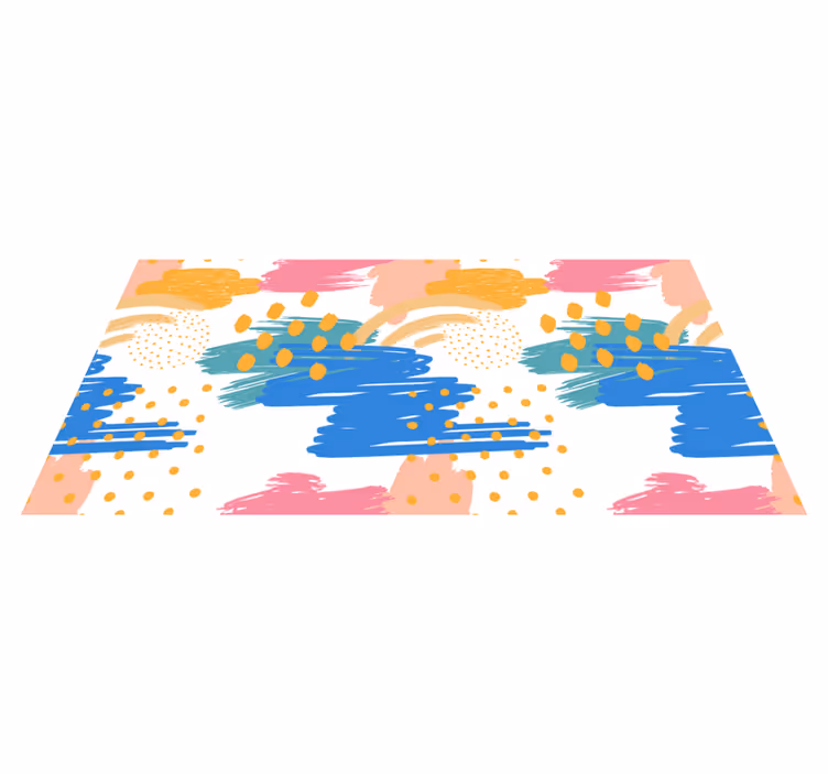 Colorful brushstrokes modern rug - TenStickers