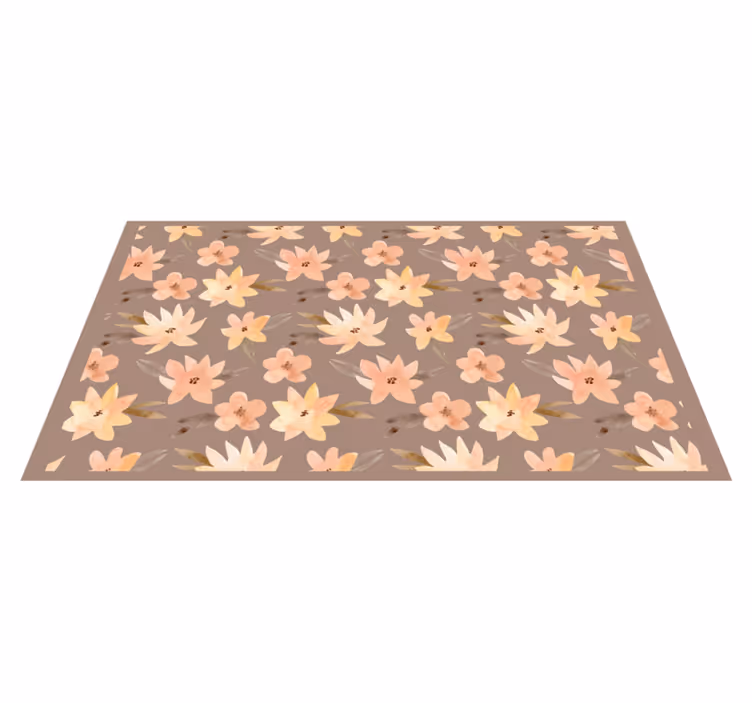 Floral Emblem Collection floral rug - TenStickers