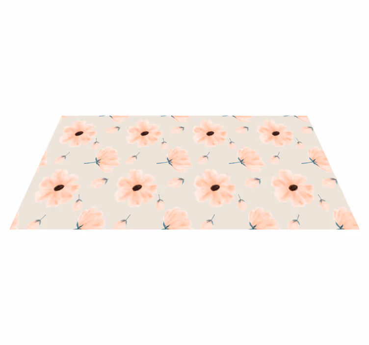 Big flowers aquarella  floral rug - TenStickers