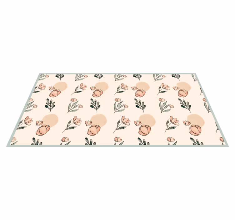 Floral rug with floral patterned design - TenStickers