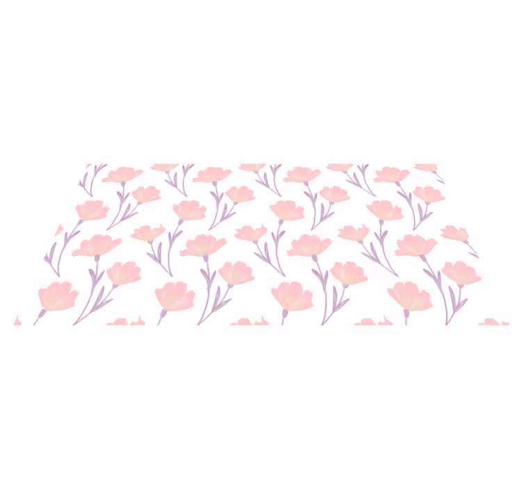 Floral rug with gentle floral designs - TenStickers