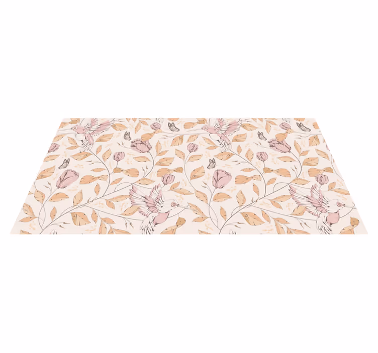 Pastel floral elegance entrance hall rug - TenStickers
