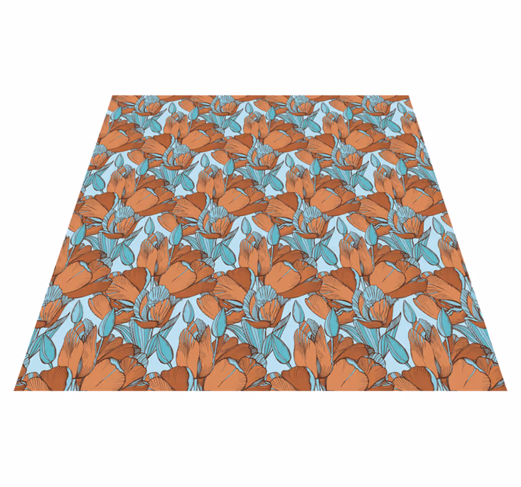 Floral Blossom Scheme kids rug - TenStickers