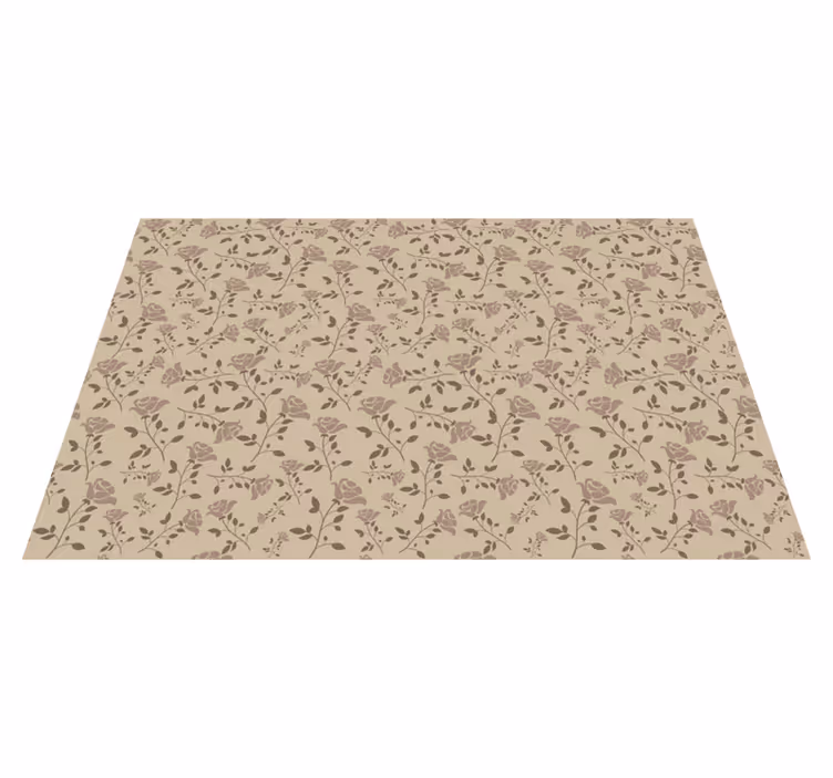 Delicate Floral Element floral rug - TenStickers