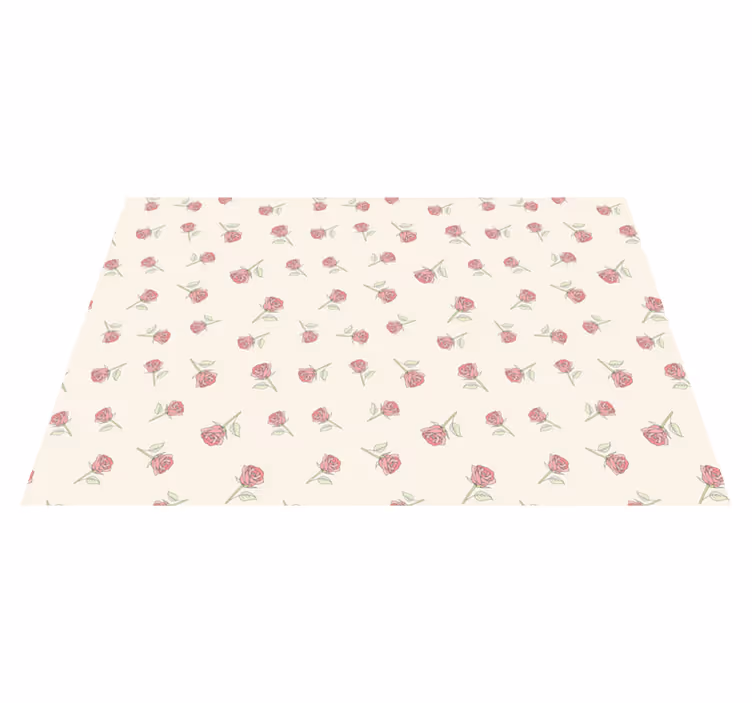 Charming Rose Pattern floral rug - TenStickers