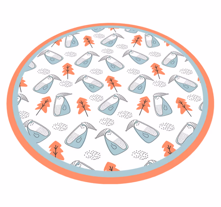 Cute Animal Pattern nursery rug - TenStickers