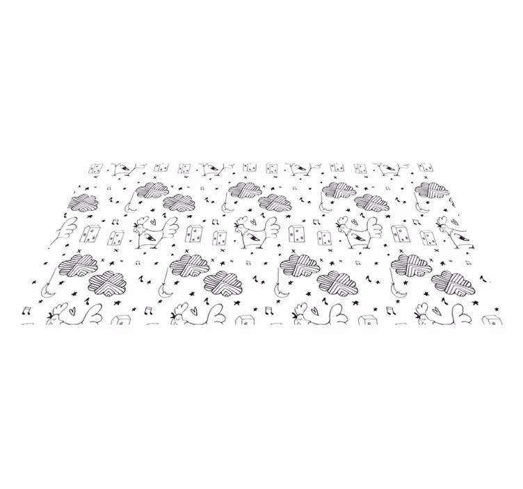 Minimalist poultry design kids carpet - TenStickers