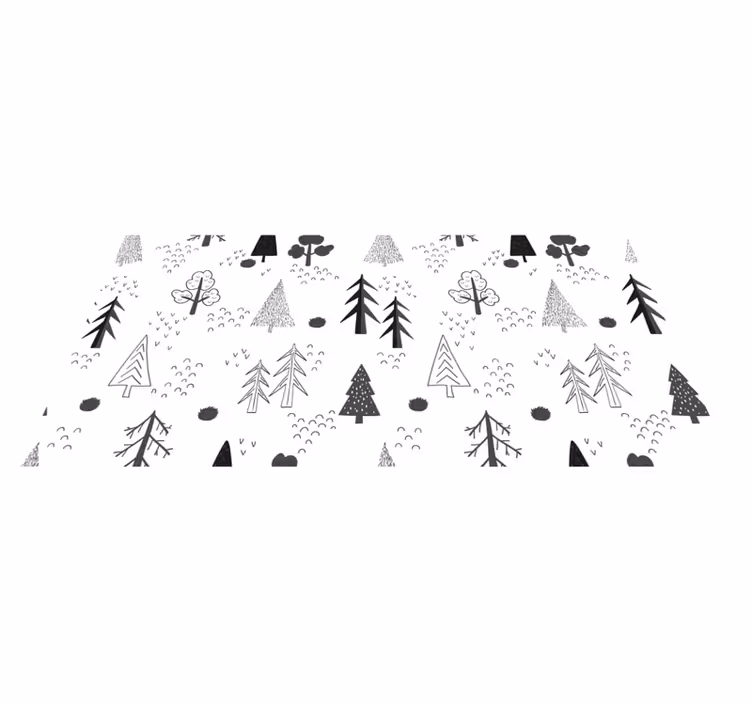 Nordic rug with tree pattern - TenStickers