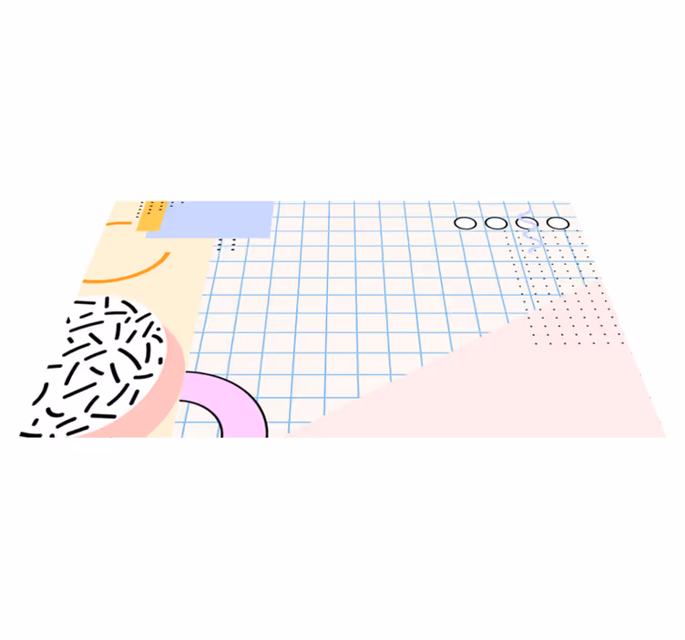 Modern abstract geometric rug - TenStickers