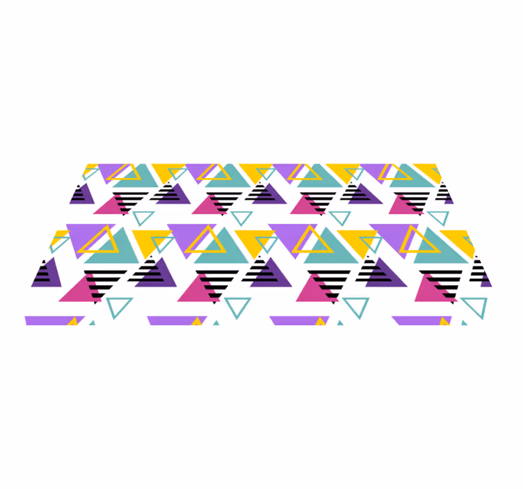 Colorful Triangle Arrangement geometric rug - TenStickers