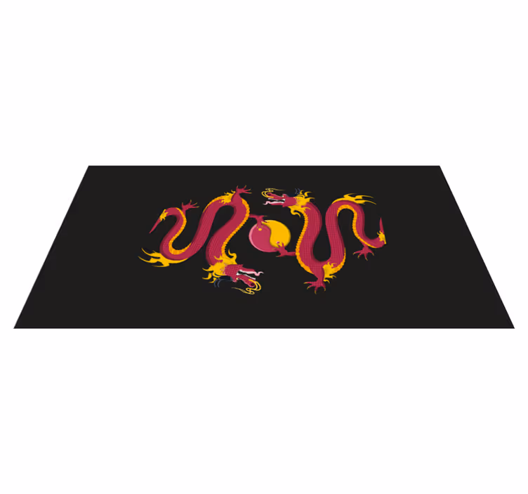 Dragon symbolism ethnic rug - TenStickers