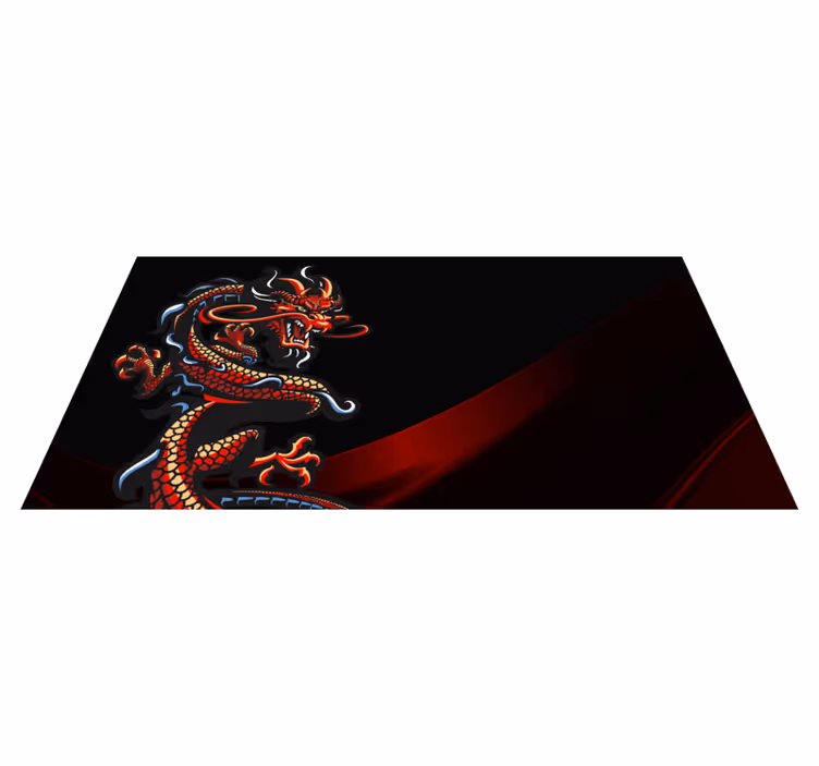 Dragon Illustration teenage bedroom rug - TenStickers