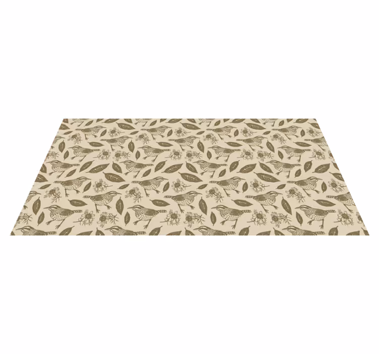 Charming Bird Motif nature rug - TenStickers