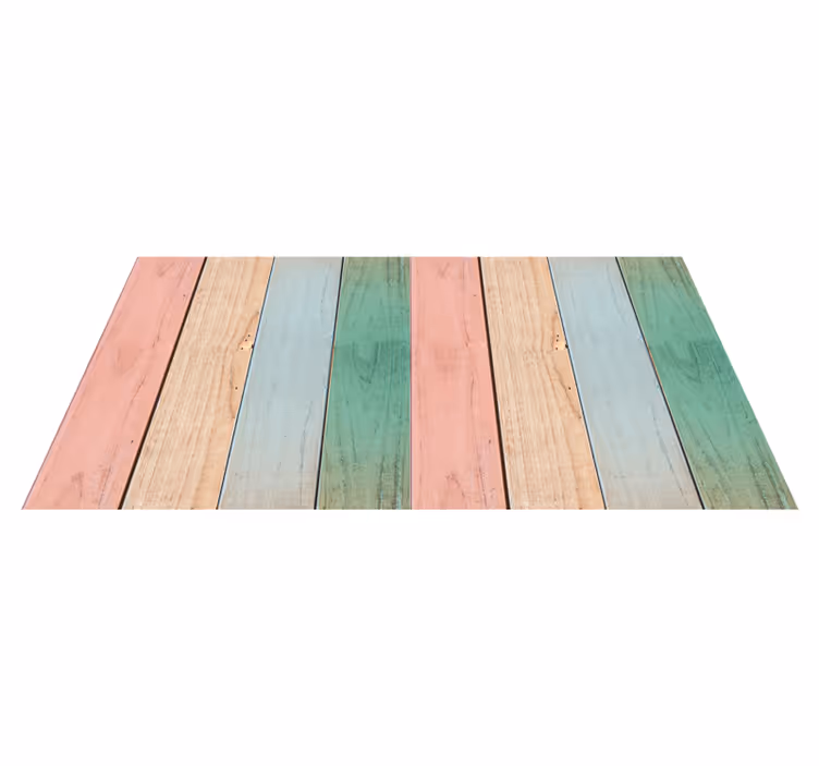 Pastel Plank Surface wood effect rug - TenStickers