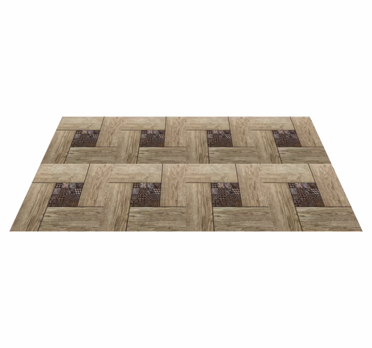 Textured Pattern wood effect rug - TenStickers
