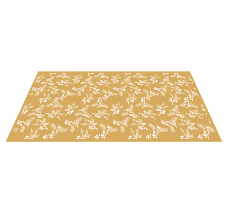 Elegant Hummingbirds Blossom nature rug - TenStickers