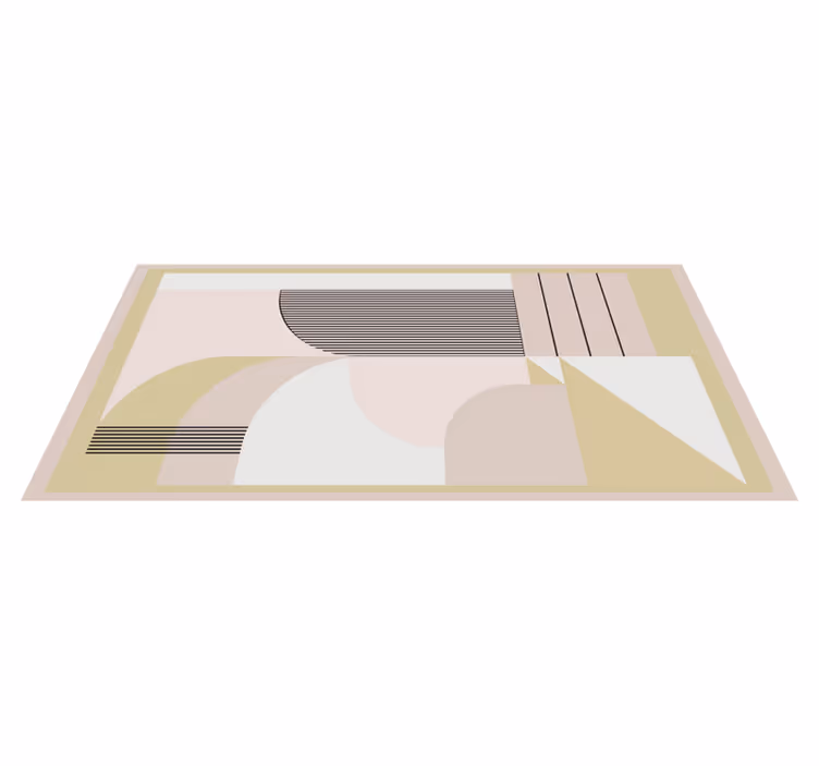 Abstract geometric layers modern rug - TenStickers