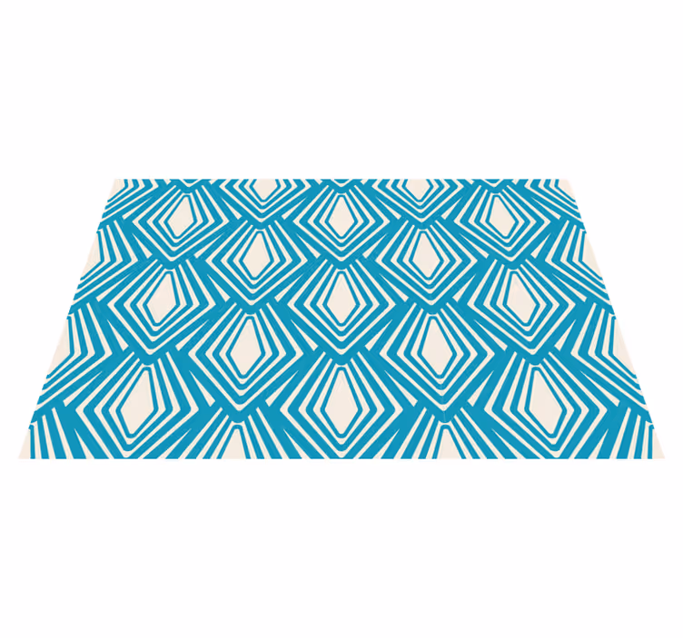 Blue abstract minimalist design  rug - TenStickers