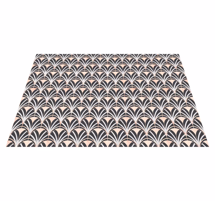 Art deco marble effect pattern tile carpet - TenStickers