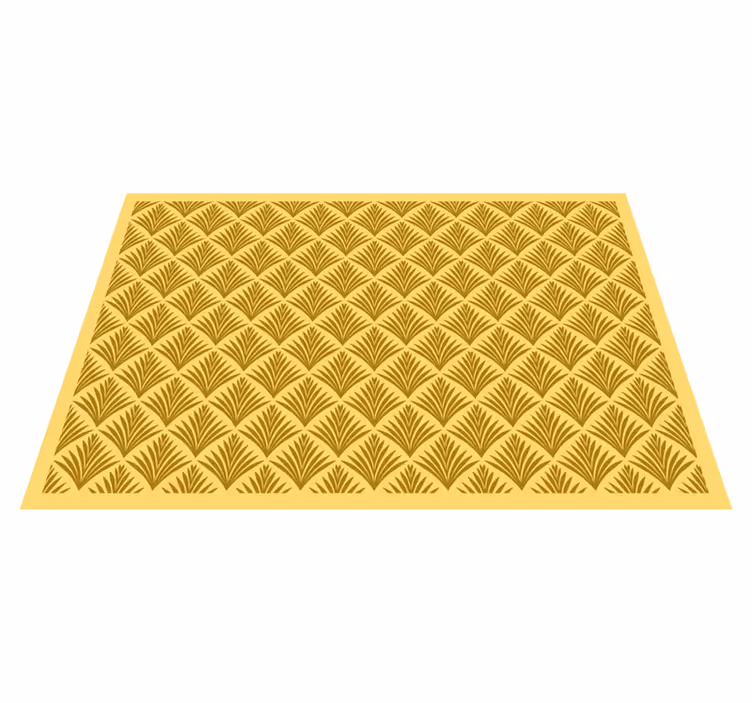 FAN PATTERN YELLOW tile carpet - TenStickers