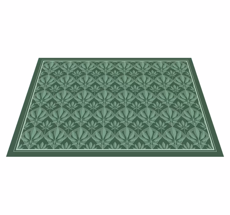 Lush leaf pattern bedroom carpet - TenStickers