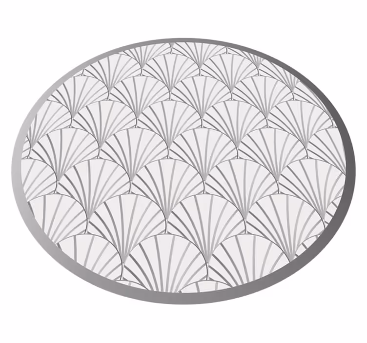 Elegant fan pattern bathroom mat - TenStickers