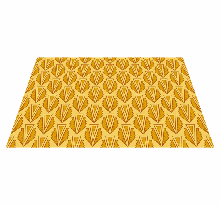 Geometric Yellow Pattern mosaic rug - TenStickers