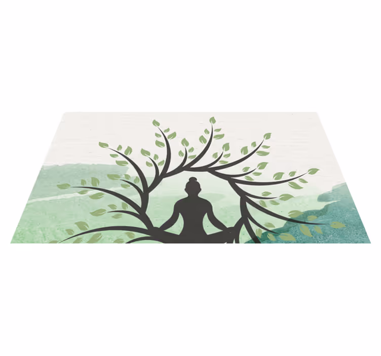 Meditation Tree Design nature rug - TenStickers